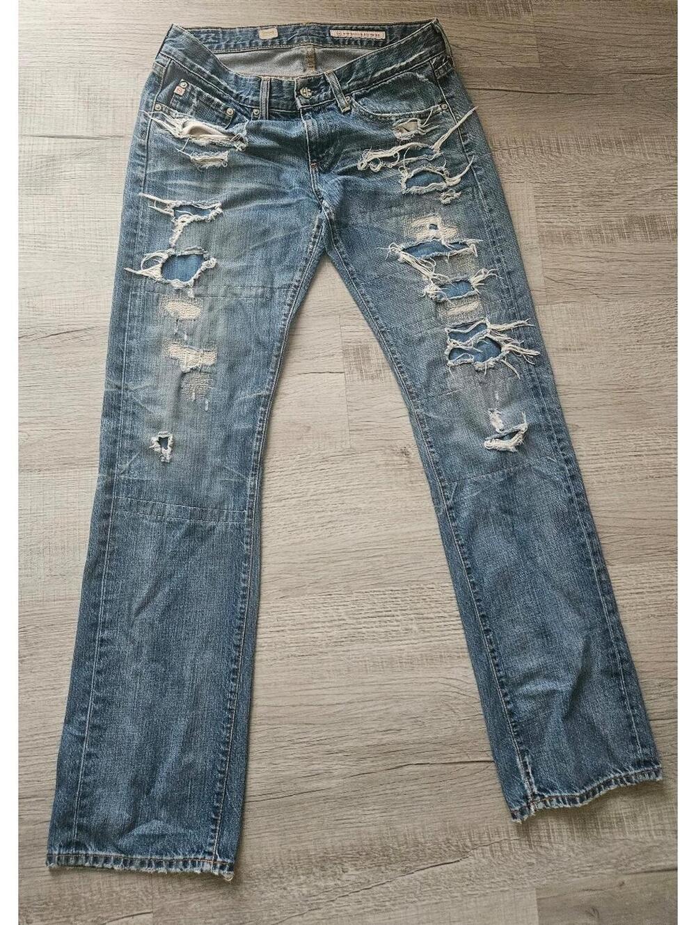 AG jeans sz 28 tomboy boyfriend fit womens aged trashed